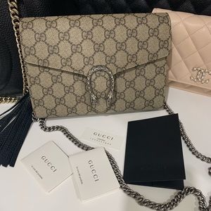 Authentic Gucci Dionysus Supreme chain wallet bag